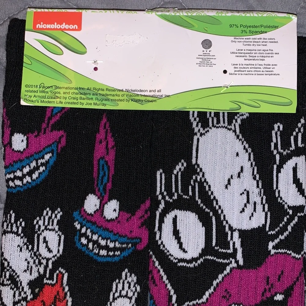 Nickelodeon Cartoon Character Socks - Rocko’s Modern Life Real Monsters - Picture 4 of 7